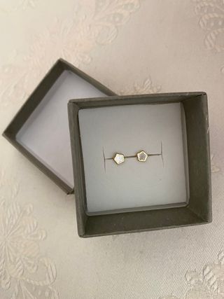 Pendientes flor oro y nacar NUEVOS