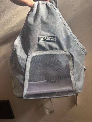 Mochila Transportín Mascotas Buena Pet Shop Gris