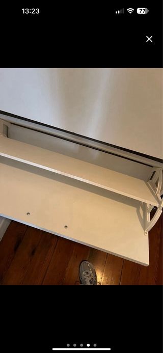 Zapatero blanco de madera