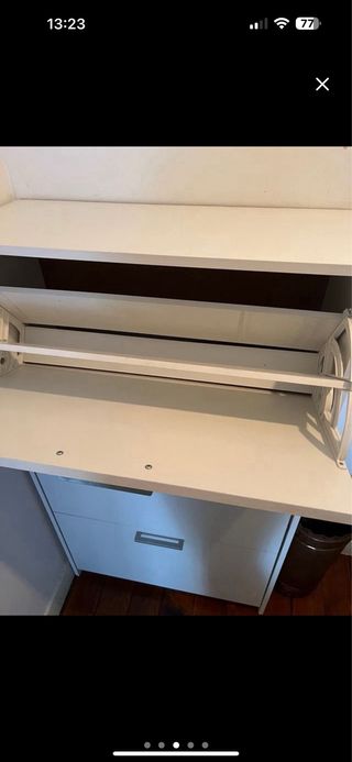 Zapatero blanco de madera