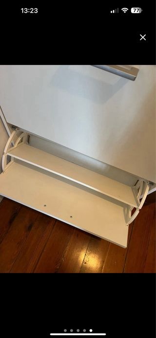 Zapatero blanco de madera