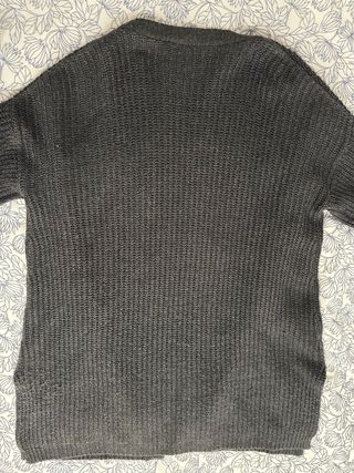 Chaqueta de lana gris con bordados