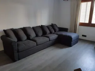 Sofá modular chaise longue gris