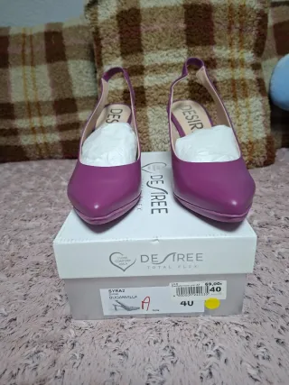 Tacones Morado Talla 40