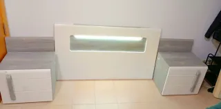 Cabecero y mesillas para cama 1,50 iluminacion led