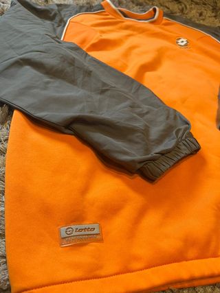 Sudadera Lotto Naranja y Gris