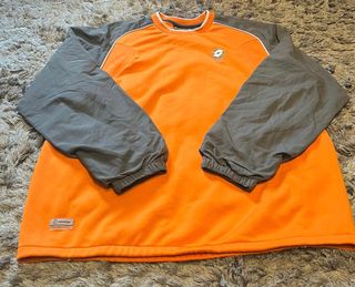 Sudadera Lotto Naranja y Gris