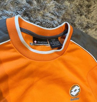 Sudadera Lotto Naranja y Gris