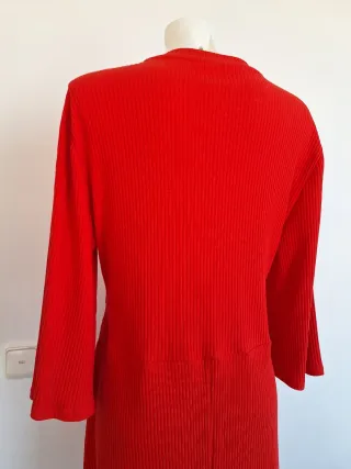 Vestido canalé rojo