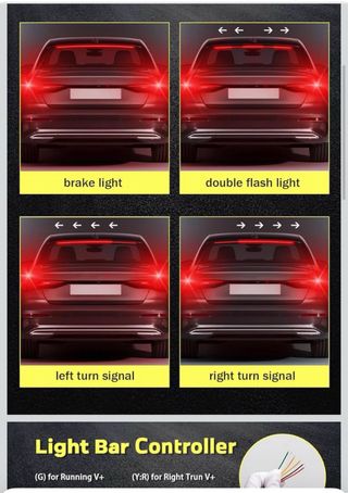 Striscia LED posteriore rossa