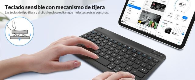 Tastiera Rii nera/grigia sottile e piccola - NUOVA