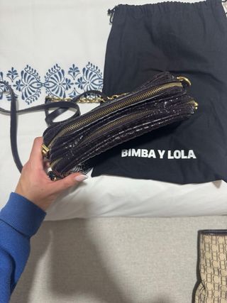 Bolso Bimba y Lola granate Cocodrilo