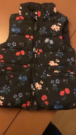 Chaleco reversible flores 2-3 años