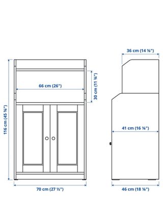 Aparador Ikea Hauga Blanco