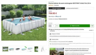 Piscina Montable Metal y Plástico Bestway