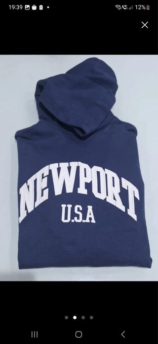 Sudadera Pull and Bear Newport City Azul Talla XS