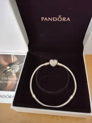 Pulsera Pandora Corazón Plata