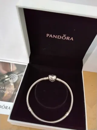 Pulsera Pandora Corazón Plata