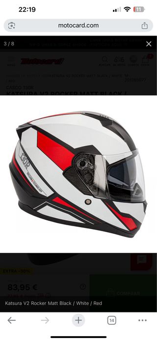 Casco Katsura V2 Rocker Matt Black/White/Red
