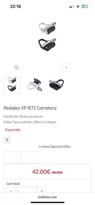 Pedales Shimano VP-R73-carretera