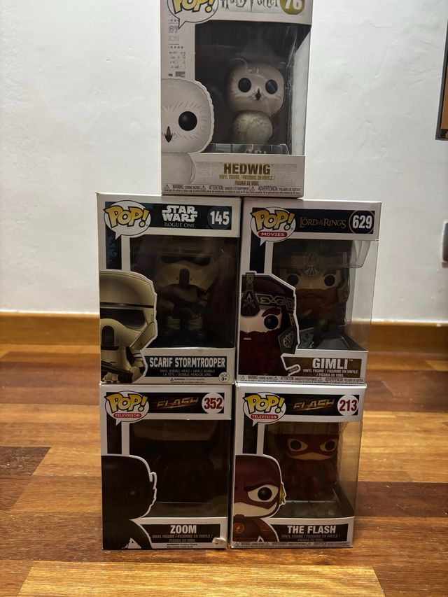 Lote 5 Funko Pop Star Wars, Lord of the Rings, Fla