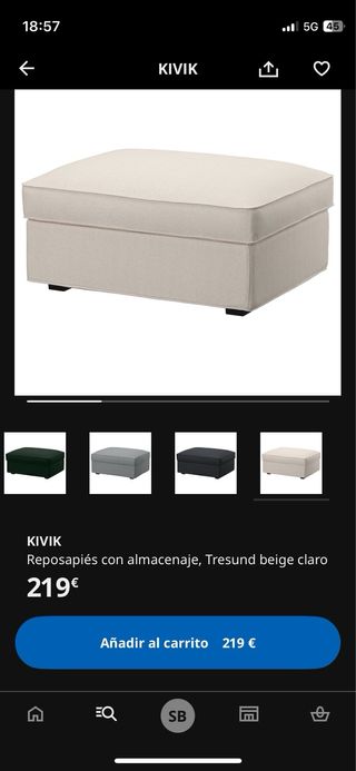 Pouf appoggiapiedi IKEA bianco
