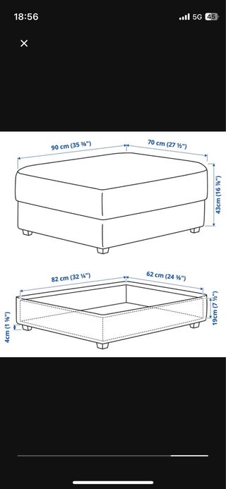 Pouf appoggiapiedi IKEA bianco