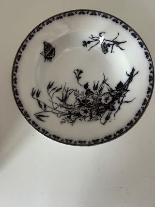 Plato antiguo francés de porcelana