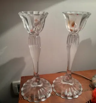 Coppia Candelabri Cristallo