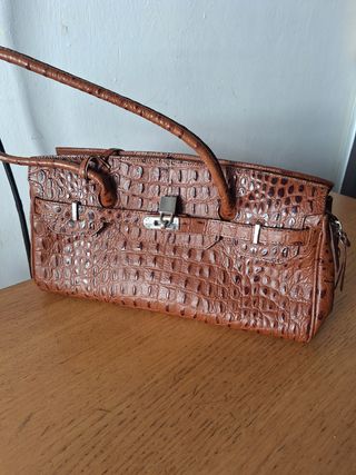 Borsa donna effetto coccodrillo