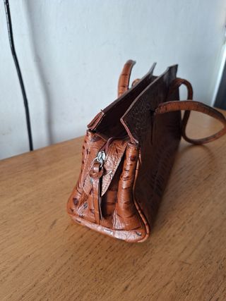 Borsa donna effetto coccodrillo