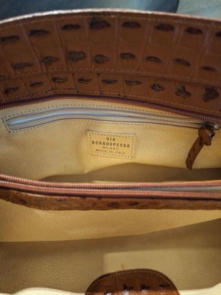 Borsa donna effetto coccodrillo