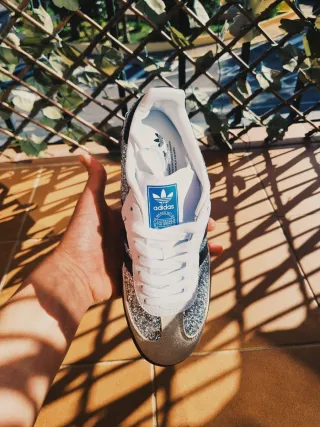 Adidas samba og glitter purpurina plateado zapatos