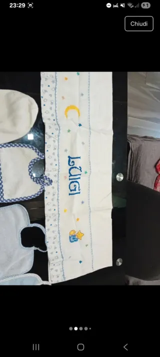 Set neonato ricamato a mano Luigi