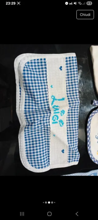 Set neonato ricamato a mano Luigi