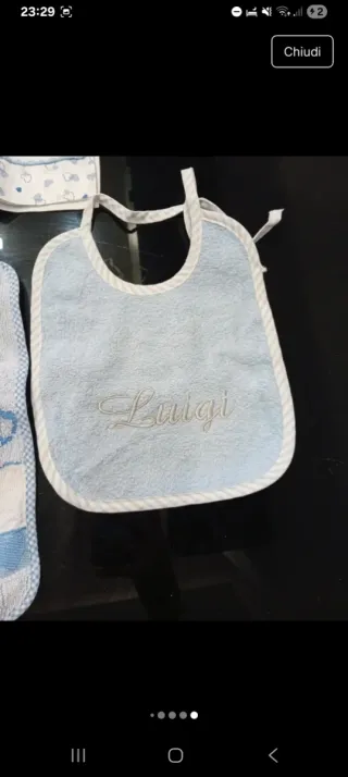 Set neonato ricamato a mano Luigi