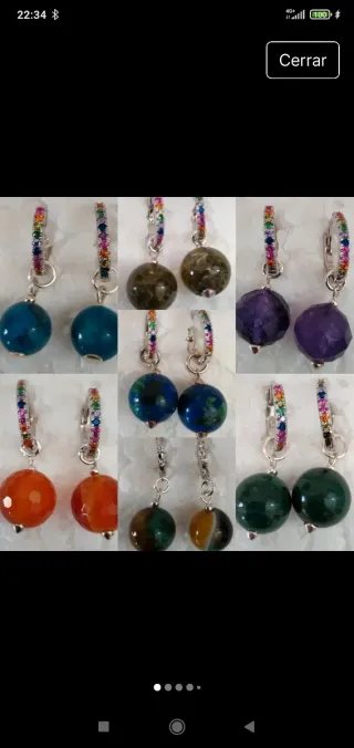 Pendientes DE apatita y Plata 925