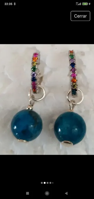 Pendientes DE apatita y Plata 925