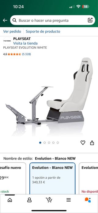 Playseat Evolution Silla Gaming Blanca