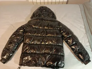 Chamarra Moncler Negra Brillante