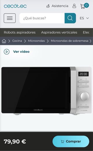 Microondas Cecotec Blanco