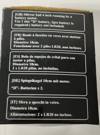 Bola de espejos giratoria