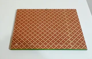 Quadro arazzo paesaggio ricamato con cornice