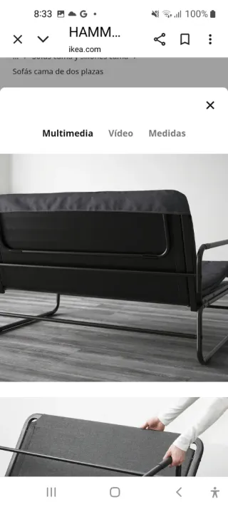 Sofá Cama IKEA Gris