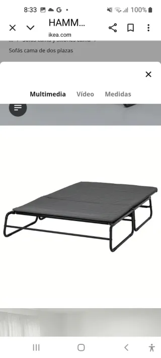 Sofá Cama IKEA Gris