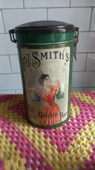 Set 3 barattoli latta decorati