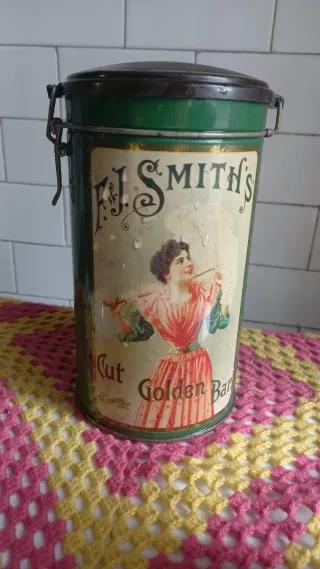 Set 3 barattoli latta decorati