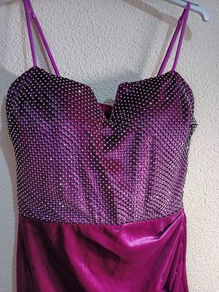 Vestido fiesta lentejuelas y terciopelo