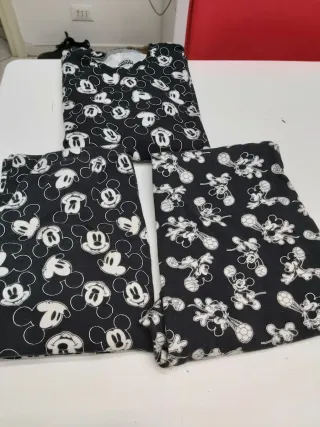 Pigiama Mickey Mouse nero 3 pezzi
