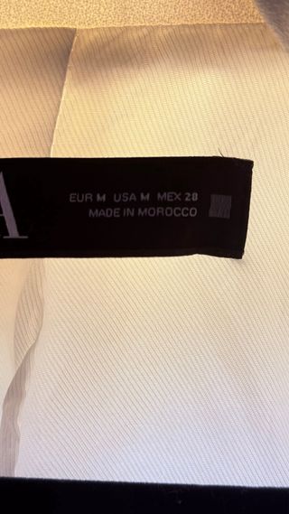 Americana Zara Blanca Mujer Talla M